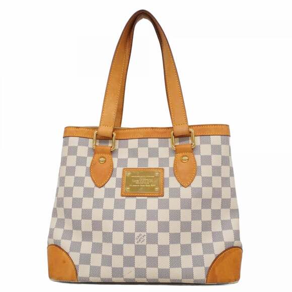 LOUIS VUITTON Handbags - Louis Vuitton Damier Azur Hampstead PM Tote Bag N51207 White Women's